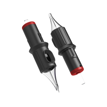 Box of 20 Ghost Black Needle Cartridges - Tight Liners Long Taper