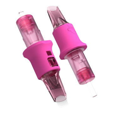 Box of 20 Ghost Pink Needle Cartridges - Soft Edge Magnum Long Taper