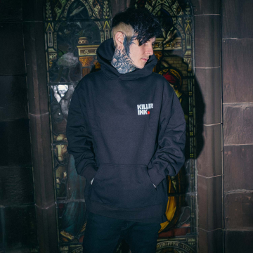 Killer Ink By Hobo Jack - Sid the Skull Relax Hoodie - Black