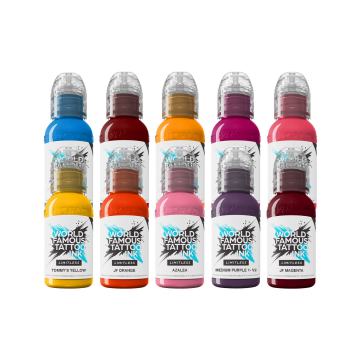 World Famous Limitless Tattoo Ink - Colour Bundle 1 - 10x 30ml - Reduced