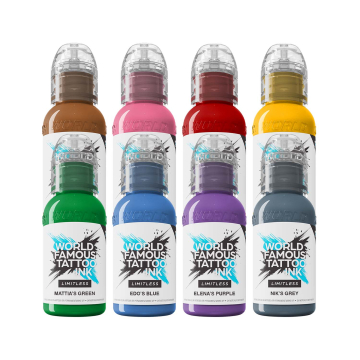 World Famous Limitless Tattoo Ink - The Mambo Destrutturato Family Set - 8x 30ml - Reduced
