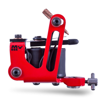 REFURBISHED - Original Micky Bee Red Diablo Sting Tattoo Machine - Liner