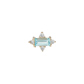 Tilum 14kt Yellow Gold Royal Baguette Threadless Top