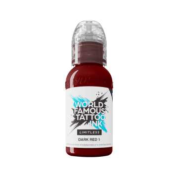 World Famous Limitless Tattoo Ink - Dark Red 1 30ml