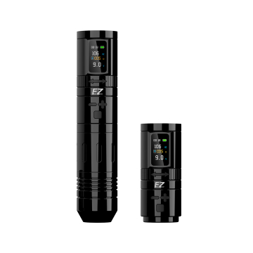 EZ EvoTech Pro Wireless Tattoo Pen with Additional Battery - Black