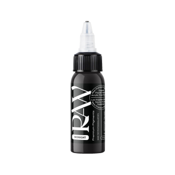 Raw Premium Pigments - Midnight Black Tattoo Ink 30ml