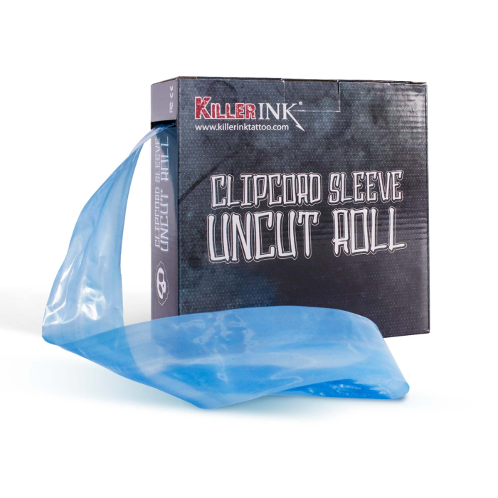 Killer Ink Clip Cord Sleeve 250 meter blue plastic roll in black box