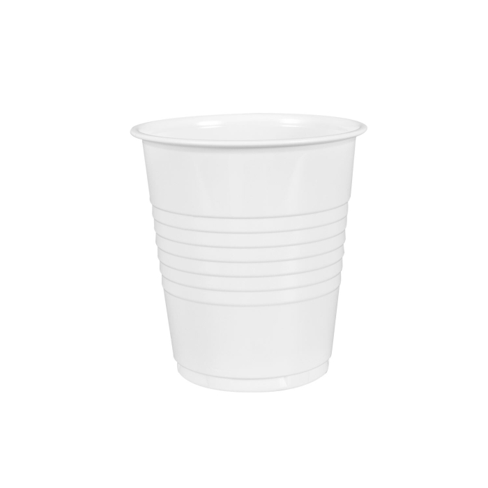 White plastic cup for rinse and ultrasonic cleaning pack of 100