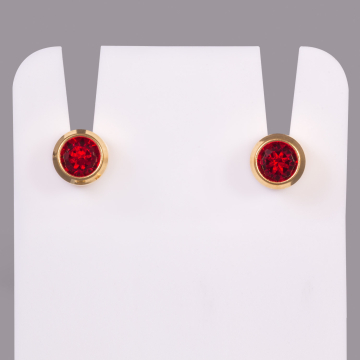 Studex Regular July Ruby Bezel - Gold Plated