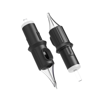 Box of 20 Ghost Black Needle Cartridges - Fine Shader Long Taper