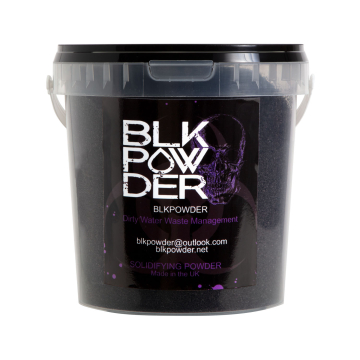 BLK Powder solidifying powder container for dirty water waste management, UK made
