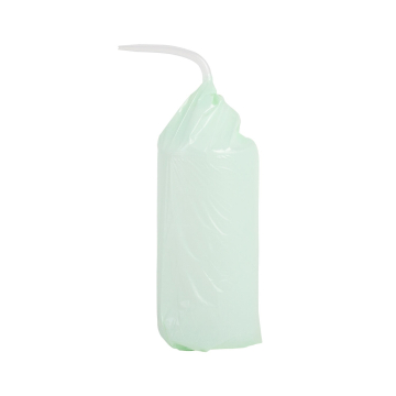 ECOTAT translucent green plastic bottle cover with spout on white background.