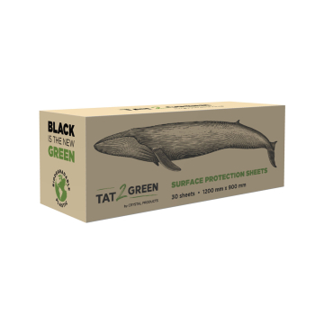 Box of 30 Tat2Green black biodegradable surface protection sheets 1200mm by 900mm