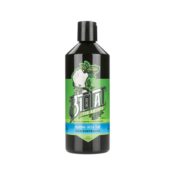 Bottle of BIOTAT Numbing Green Soap Concentrated 500 ml for artists