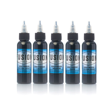Complete Set of 5 Fusion Ink Grey Shading Washes