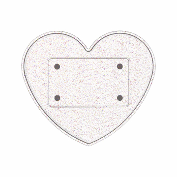 Ghost Heart Glitter Tray Top (Tray Only)