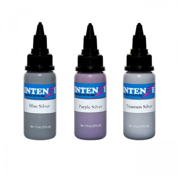 Set of 3 Intenze Ink Essential Silvers 30ml (1oz)
