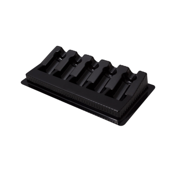 Black plastic tray for six Killer Ink disposable tattoo cartridges packaging