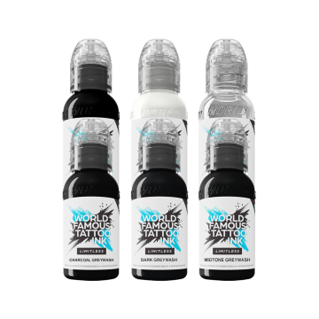 World Famous Limitless Tattoo Ink - Dark Set - 6x 30ml - Reduced