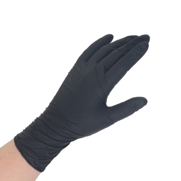 Box of 100 Saferly Black Nitrile Gloves