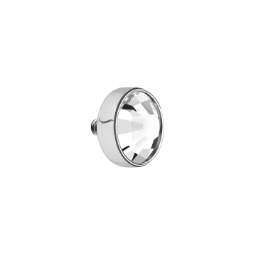 Tilum Internal Crystal Jewel Titanium Flat Disc Top
