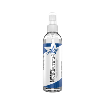 UNISTAR Tattoo Skinstich 240 ml clear spray bottle for tattoo care.