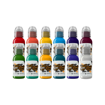 Complete Set of 12 World Famous Ink Primary Colour Set #3 30ml (1oz)