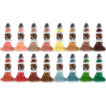 Complete Set of 16 World Famous Ink Oleg Shepelenko Colour Realism Set 30ml (1oz)