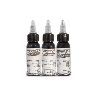 Complete Set of 3 Eternal Ink Grey Wash 30ml (1oz)