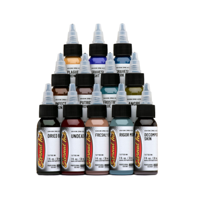 Complete Set of 12 Eternal Ink Zombie Colours 30ml (1oz)