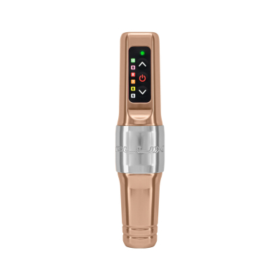 REFURBISHED - Microbeau Flux Mini Tattoo Machine with Additional Powerbolt Mini - Champagne Gold