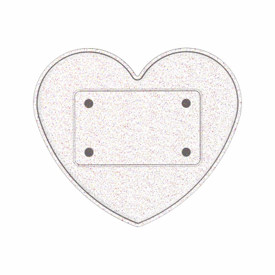 Ghost Heart Glitter Tray Top (Tray Only)