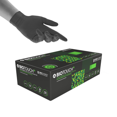 Box of 100 Biodegradable Unigloves BioTouch Nitrile Tattoo Gloves