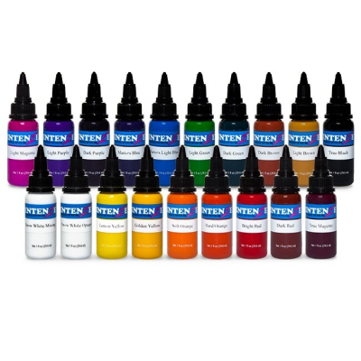 Complete Set of 19 Intenze Ink Basic Colours 30ml (1oz)