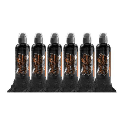 Complete Set of 6 World Famous Ink Jose Perez Dark Water Shading Set 120 ml (4 oz)