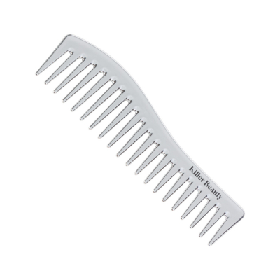 Killer Beauty Large Metallic Comb - Silver