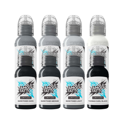 World Famous Limitless Tattoo Ink - Thomas Carli Jarlier Volcanic Tones Set - 8x 30ml