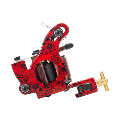 Micky Sharpz - MkIV Custom Telephone Dial Tattoo Machine - Blood Red - Liner / Colour / Shader