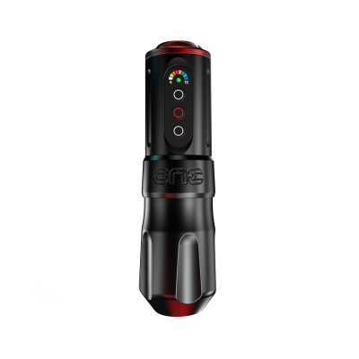 REFURBISHED - FK Irons ONE Wireless Tattoo Machine - 3.0mm Stroke - Stealth Black / Ruby