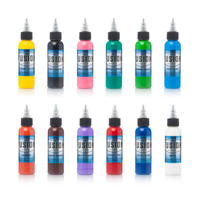 Complete Set of 12 Fusion Ink Sample Colour Set