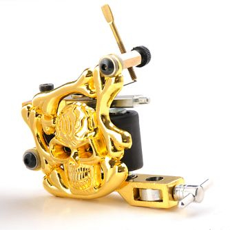 Gold Skull Liner / Shader Tattoo Machine