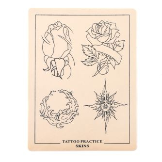 Flower Design Tattoo Practice Skin