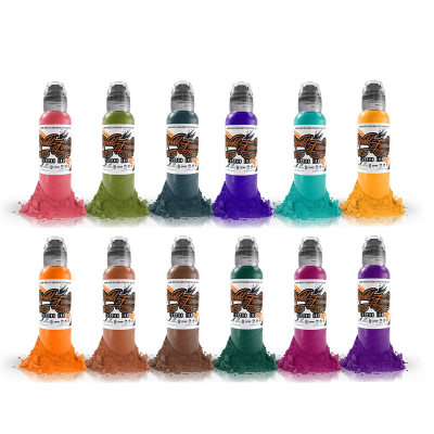 Complete Set of 12 World Famous Ink Jay Freestyle Watercolor Set 30ml (1oz)
