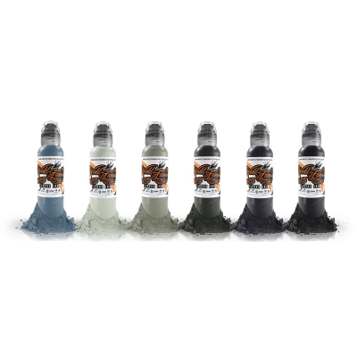 Complete Set of 6 World Famous Ink Poch's Muted Storms Set 30ml (1oz)