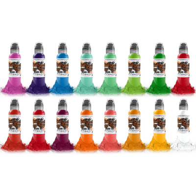 Complete Set of 16 World Famous Ink Master Mike Asian Colour Set 30ml (1oz)