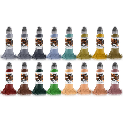 Complete Set of 16 World Famous Ink Sarah Miller's Valhalla Portrait Set 30ml (1oz)