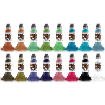 Complete Set of 16 World Famous Ink Sixteen Colour Set #1 30ml (1oz)