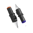 Image of Box of 20 Ghost Black Needle Cartridges - Round Liner Medium Taper