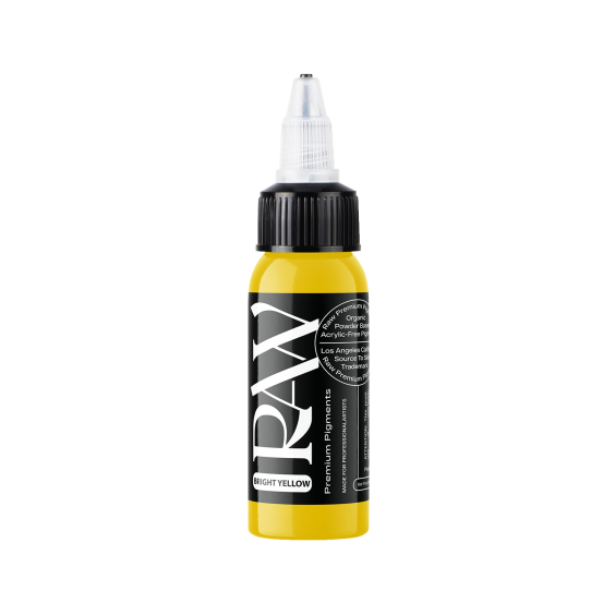 Raw Premium Pigments - Bright Yellow Tattoo Ink 30ml