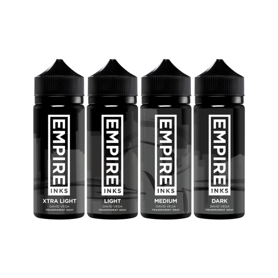 Empire Ink - David Vega Signature Series - Transparent Grey Set- 4x 120ml